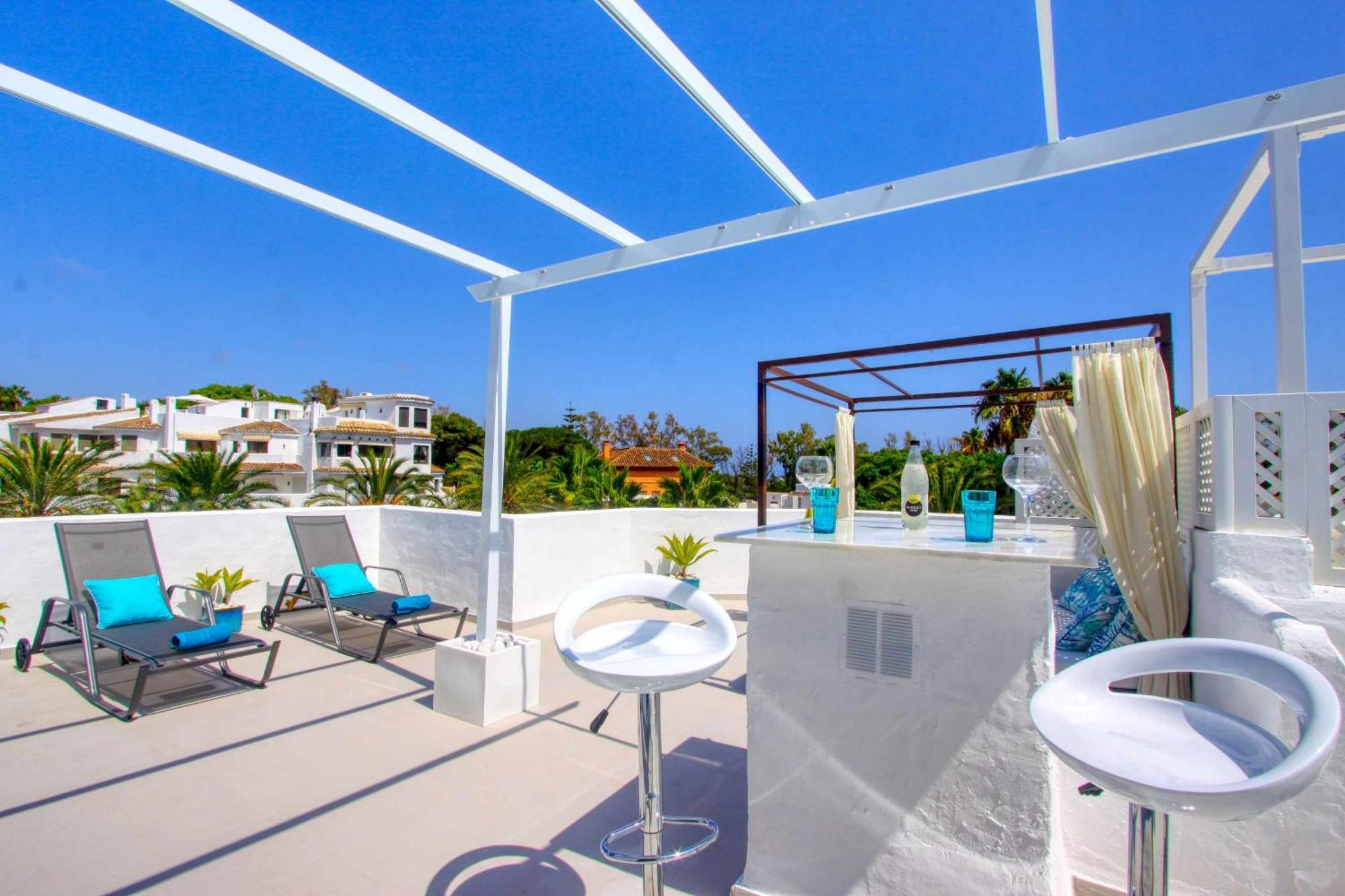 1108 Beachfront 2 Apartments With Roofterrace 80Mtrgt Beach 3 Pools Marbella Esterno foto